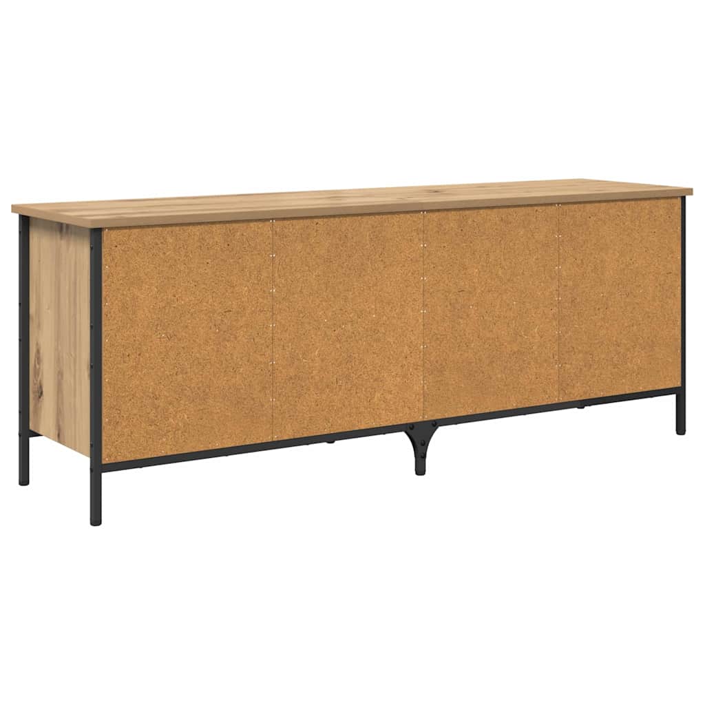 vidaXL Shoe Cabinet 131 x 35 x 50 cm Engineered Wood and Iron