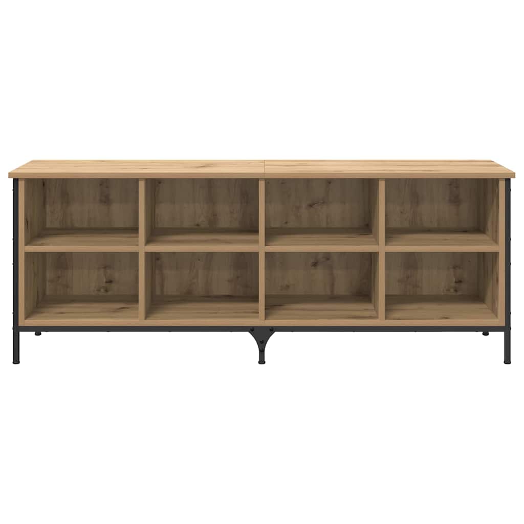 vidaXL Shoe Cabinet 131 x 35 x 50 cm Engineered Wood and Iron