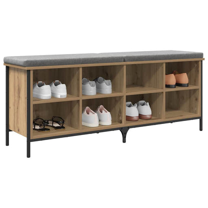 vidaXL Shoe Cabinet 131 x 35 x 50 cm Engineered Wood and Iron