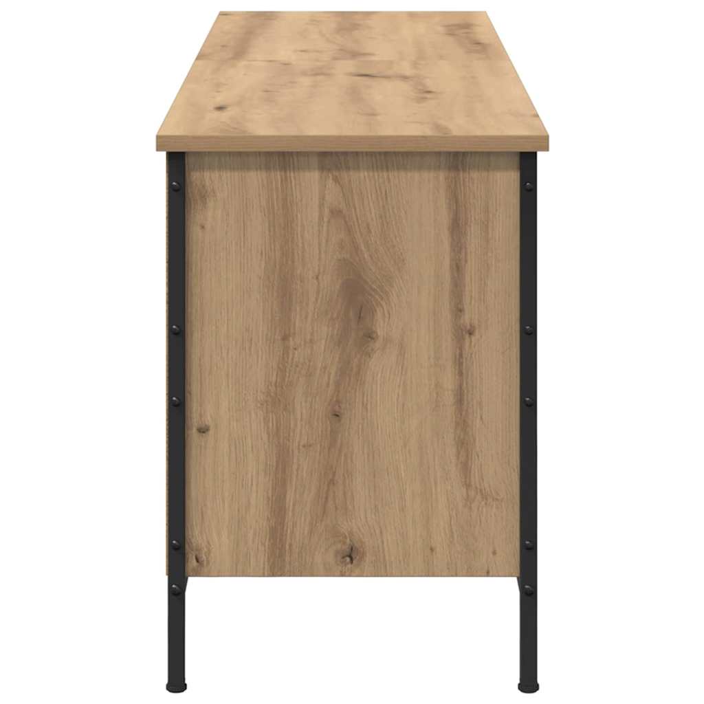 vidaXL Shoe Cabinet 131 x 35 x 50 cm Engineered Wood and Iron