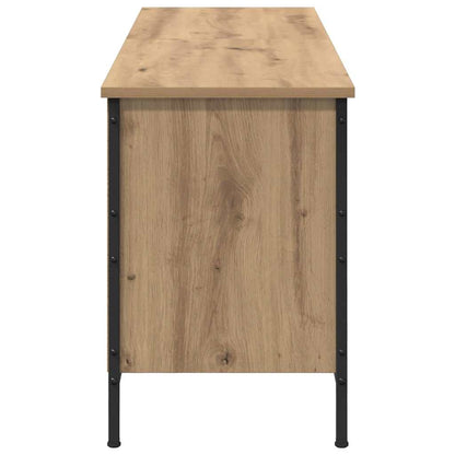 vidaXL Shoe Cabinet 131 x 35 x 50 cm Engineered Wood and Iron