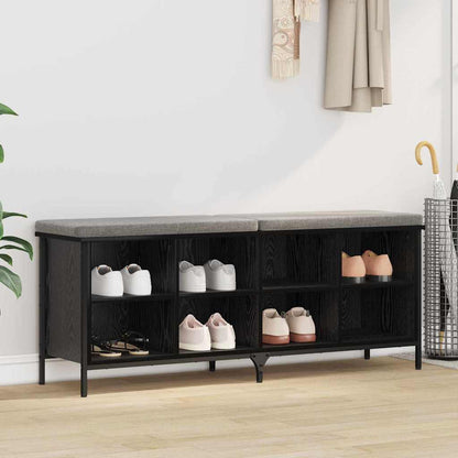 vidaXL Shoe Cabinet 131 x 35 x 50 cm Engineered Wood and Iron