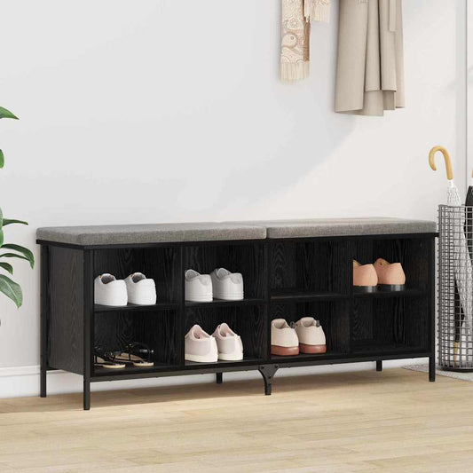 vidaXL Shoe Cabinet 131 x 35 x 50 cm Engineered Wood and Iron