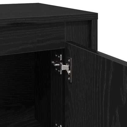 vidaXL TV Cabinet Black Oak 102 x 35 x 45 cm Engineered Wood