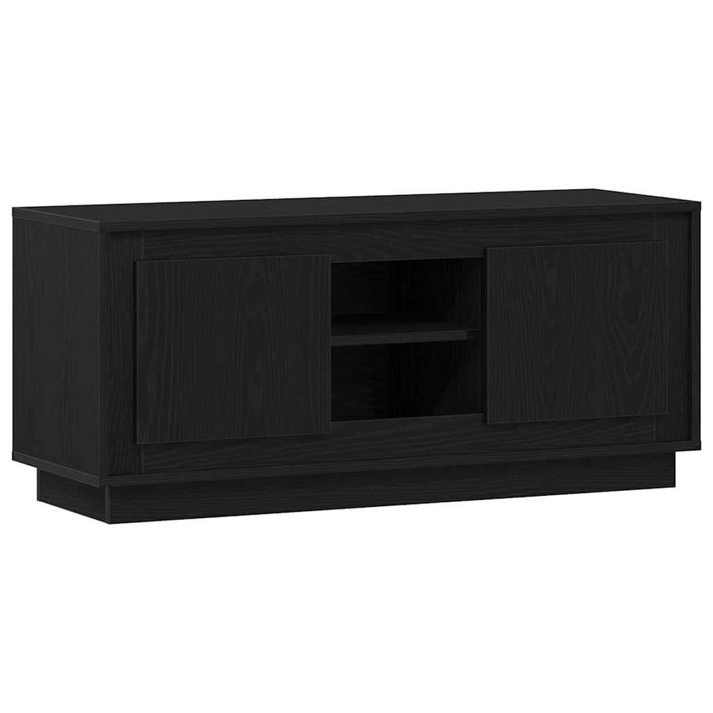 vidaXL TV Cabinet Black Oak 102 x 35 x 45 cm Engineered Wood