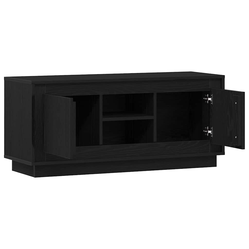 vidaXL TV Cabinet Black Oak 102 x 35 x 45 cm Engineered Wood