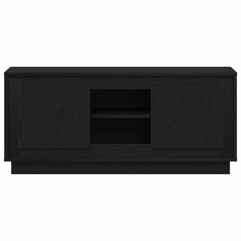 vidaXL TV Cabinet Black Oak 102 x 35 x 45 cm Engineered Wood