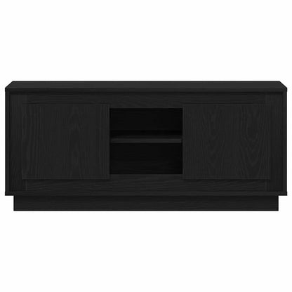 vidaXL TV Cabinet Black Oak 102 x 35 x 45 cm Engineered Wood
