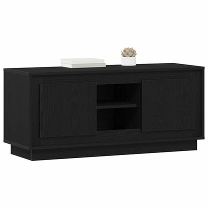 vidaXL TV Cabinet Black Oak 102 x 35 x 45 cm Engineered Wood