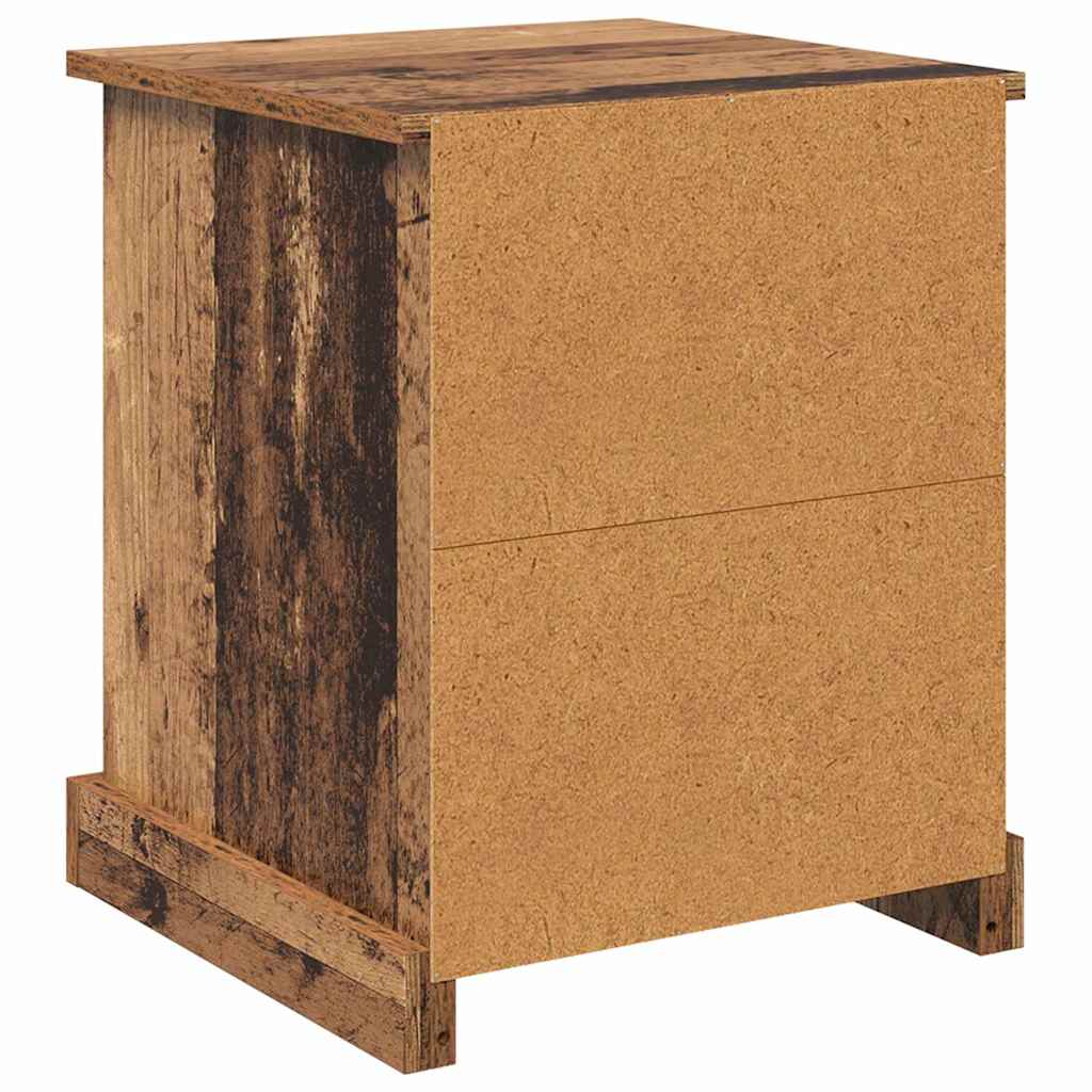 vidaXL Bedside Cabinet 2 pcs Old Wood 39 x 39 x 47.5 cm
