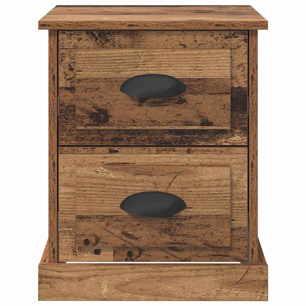 vidaXL Bedside Cabinet 2 pcs Old Wood 39 x 39 x 47.5 cm