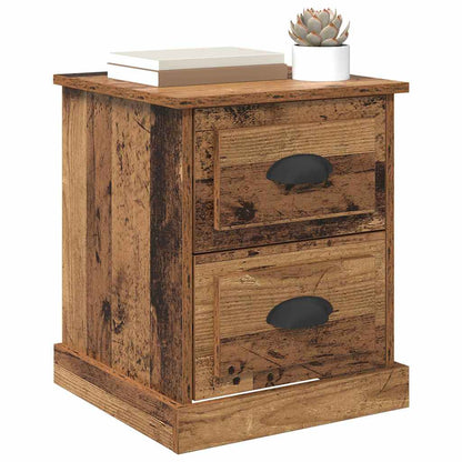 vidaXL Bedside Cabinet 2 pcs Old Wood 39 x 39 x 47.5 cm
