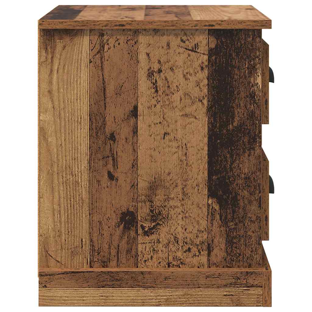 vidaXL Bedside Cabinet 2 pcs Old Wood 39 x 39 x 47.5 cm