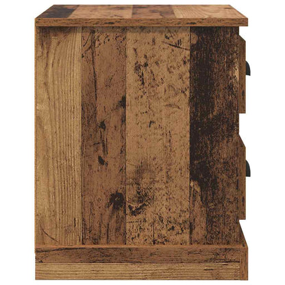 vidaXL Bedside Cabinet 2 pcs Old Wood 39 x 39 x 47.5 cm