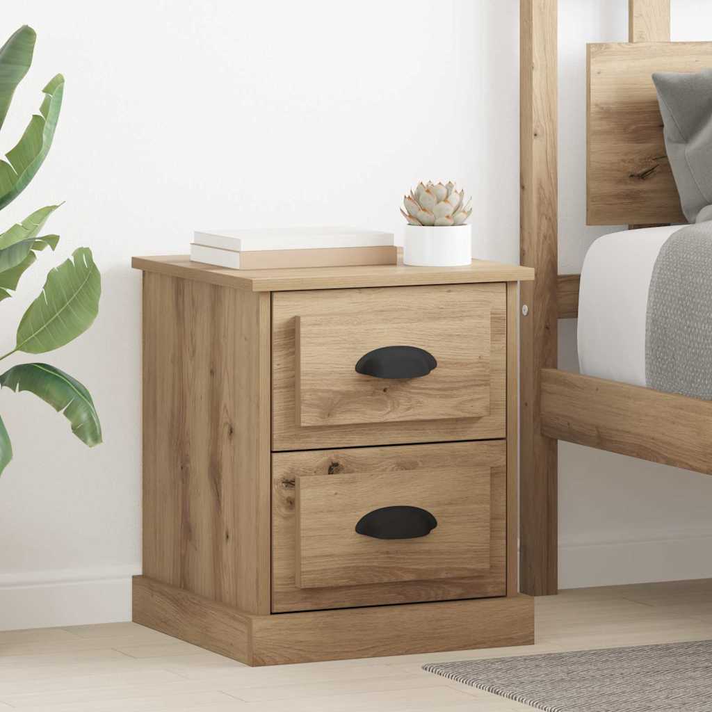 vidaXL Bedside Cabinet 2 pcs Artisan Oak 39 x 39 x 47.5 cm