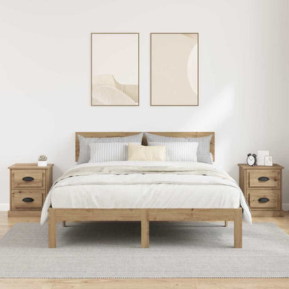 vidaXL Bedside Cabinet 2 pcs Artisan Oak 39 x 39 x 47.5 cm