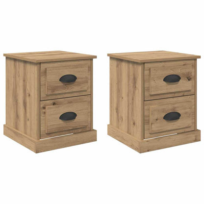 vidaXL Bedside Cabinet 2 pcs Artisan Oak 39 x 39 x 47.5 cm