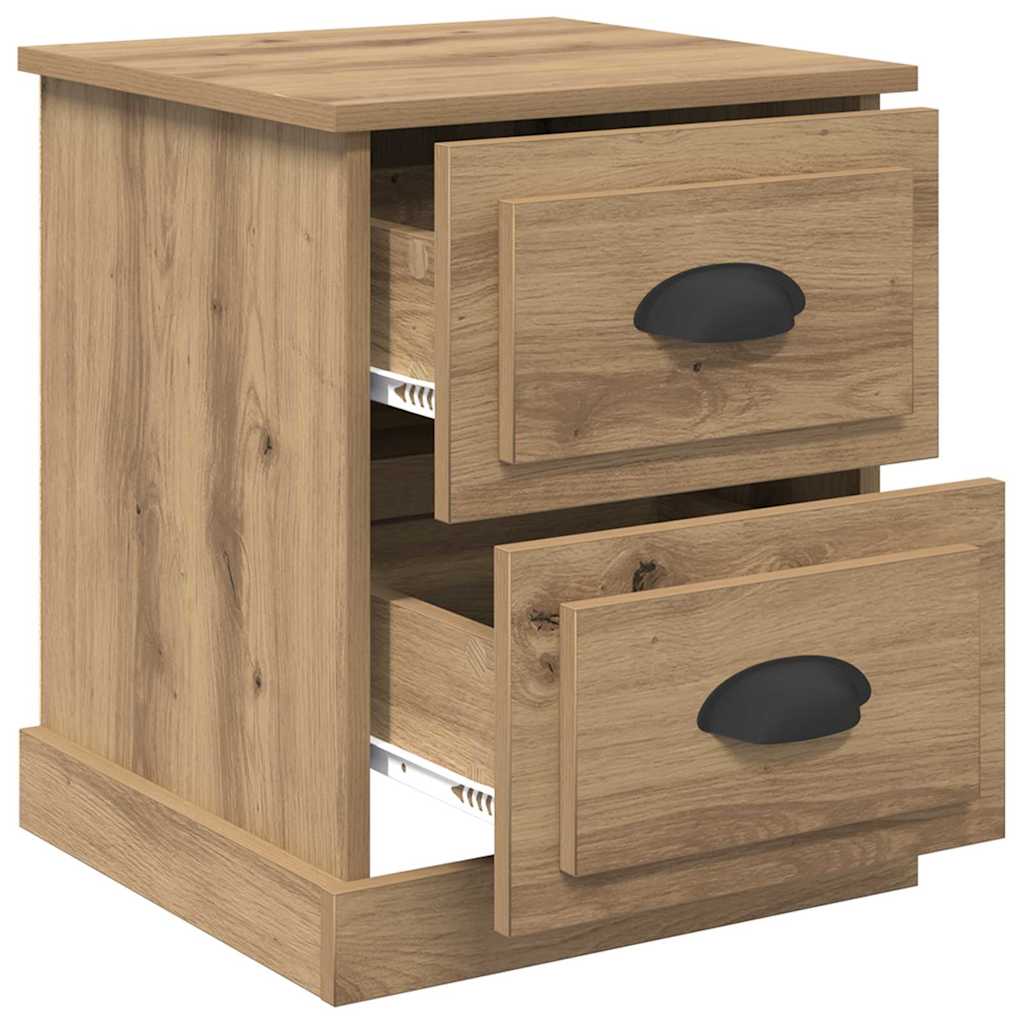 vidaXL Bedside Cabinet 2 pcs Artisan Oak 39 x 39 x 47.5 cm