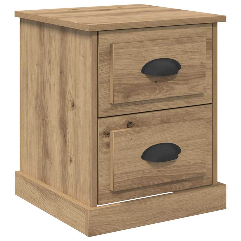 vidaXL Bedside Cabinet 2 pcs Artisan Oak 39 x 39 x 47.5 cm
