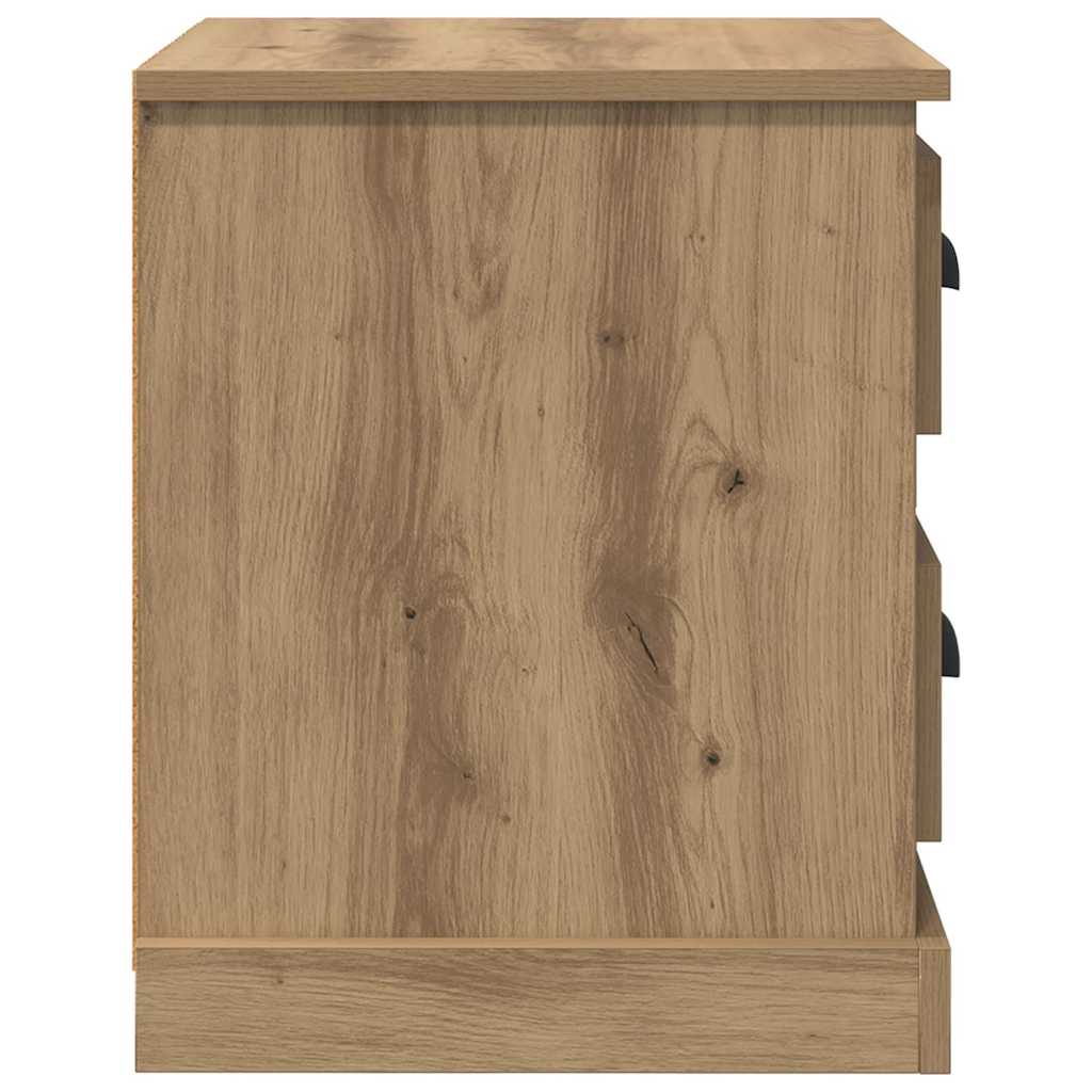 vidaXL Bedside Cabinet 2 pcs Artisan Oak 39 x 39 x 47.5 cm