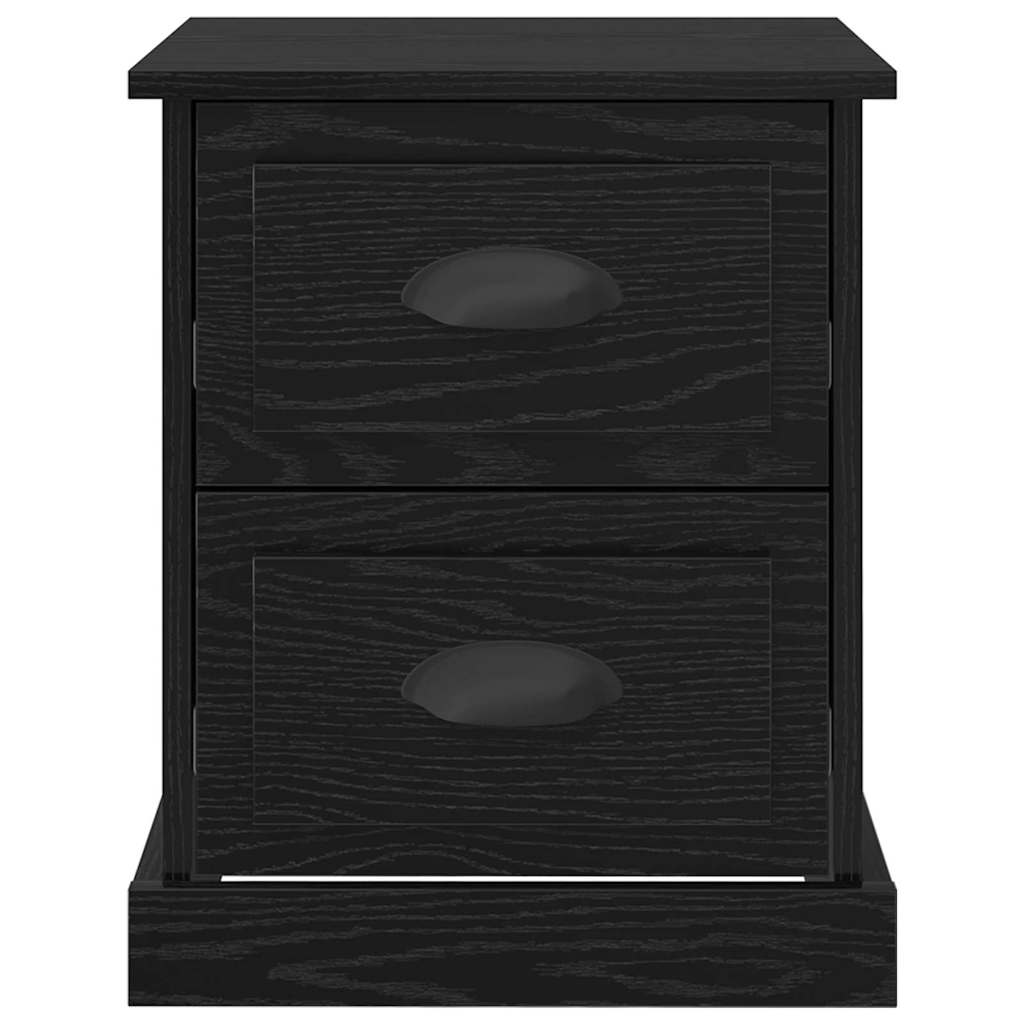 vidaXL Bedside Cabinet Black Oak 39 x 39 x 47.5 cm Engineered Wood