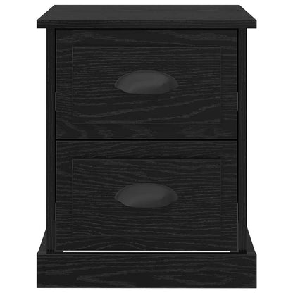 vidaXL Bedside Cabinet Black Oak 39 x 39 x 47.5 cm Engineered Wood