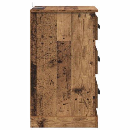 vidaXL Bedside Cabinet Old Wood 39 x 39 x 67.5 cm Engineered Wood