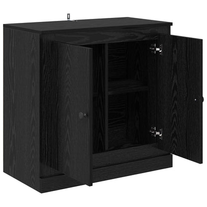 vidaXL Sideboard 70 x 35.5 x 67.5 cm Black Oak Engineered Wood