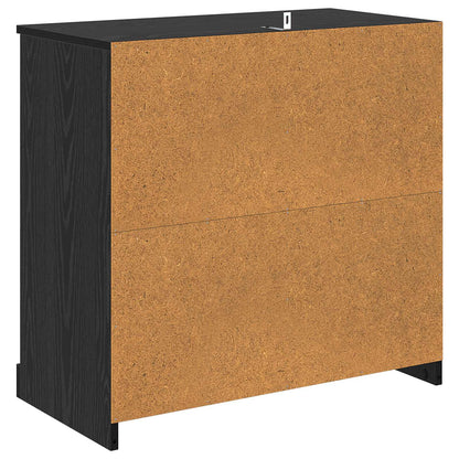 vidaXL Sideboard 70 x 35.5 x 67.5 cm Black Oak Engineered Wood
