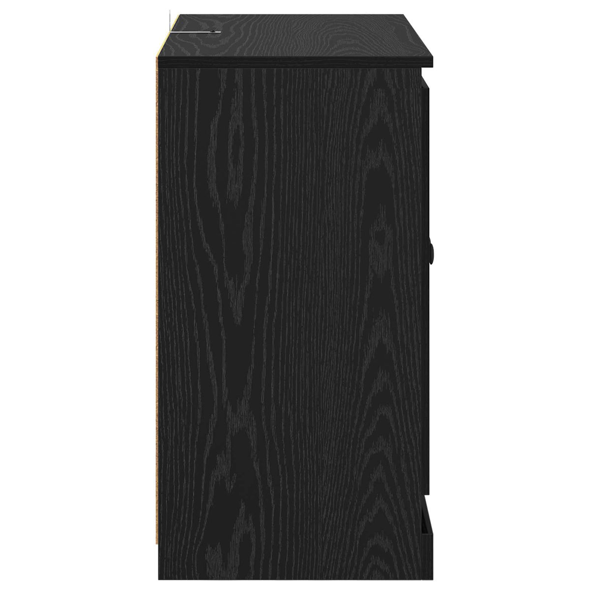 vidaXL Sideboard 70 x 35.5 x 67.5 cm Black Oak Engineered Wood