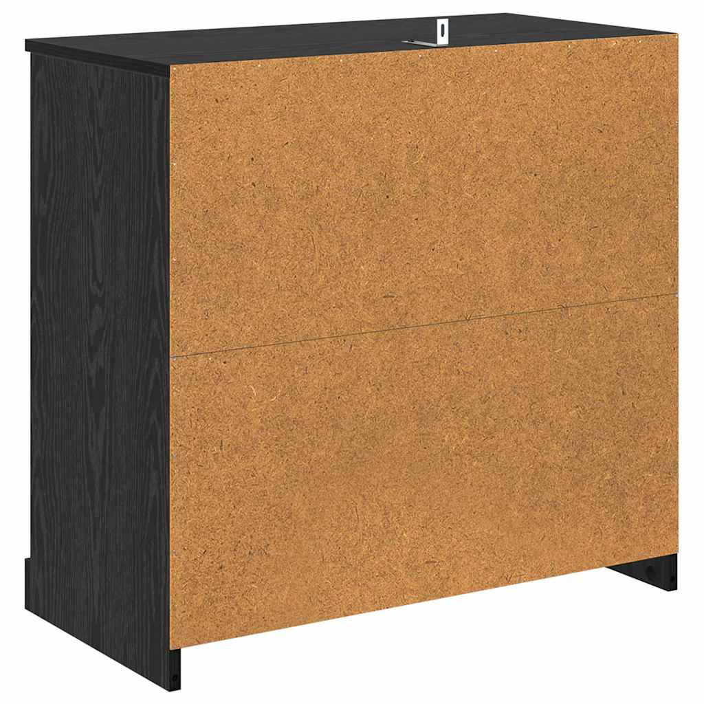 vidaXL Sideboard Black Oak 70 x 35.5 x 67.5 cm Engineered Wood