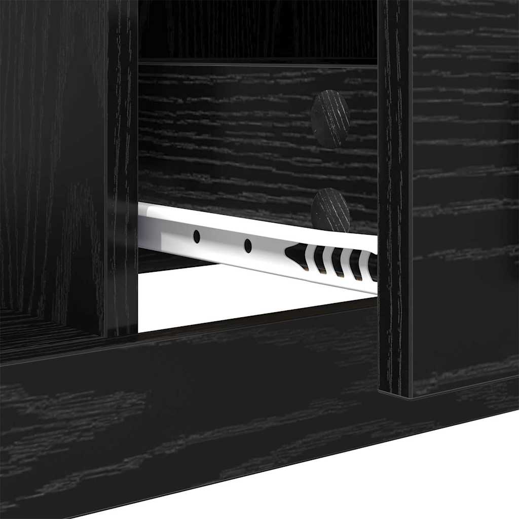 vidaXL Coffee Table Black Oak 90 x 50 x 35 cm Engineered Wood