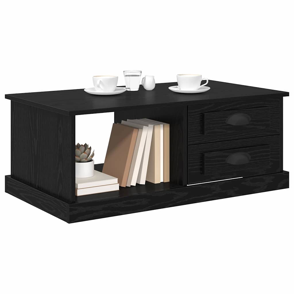 vidaXL Coffee Table Black Oak 90 x 50 x 35 cm Engineered Wood