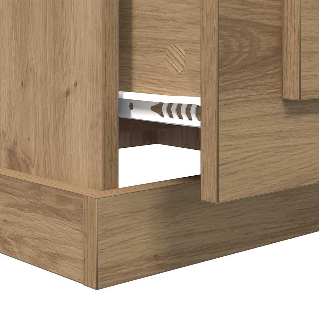 vidaXL Coffee Table Artisan Oak 50 x 50 x 35 cm Engineered Wood