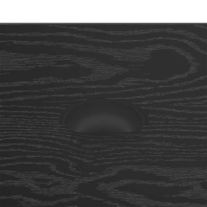 vidaXL Coffee Table Black Oak 50 x 50 x 35 cm Engineered Wood