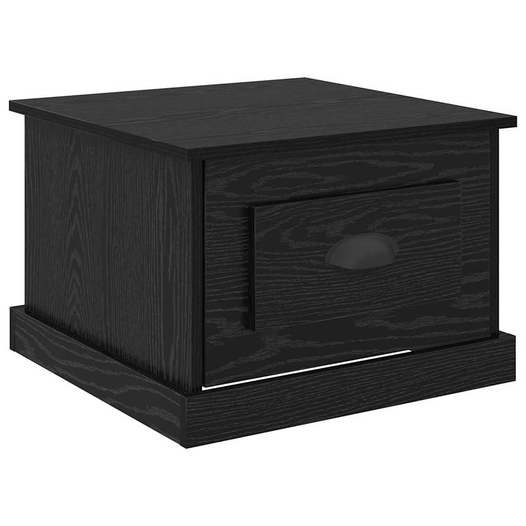 vidaXL Coffee Table Black Oak 50 x 50 x 35 cm Engineered Wood