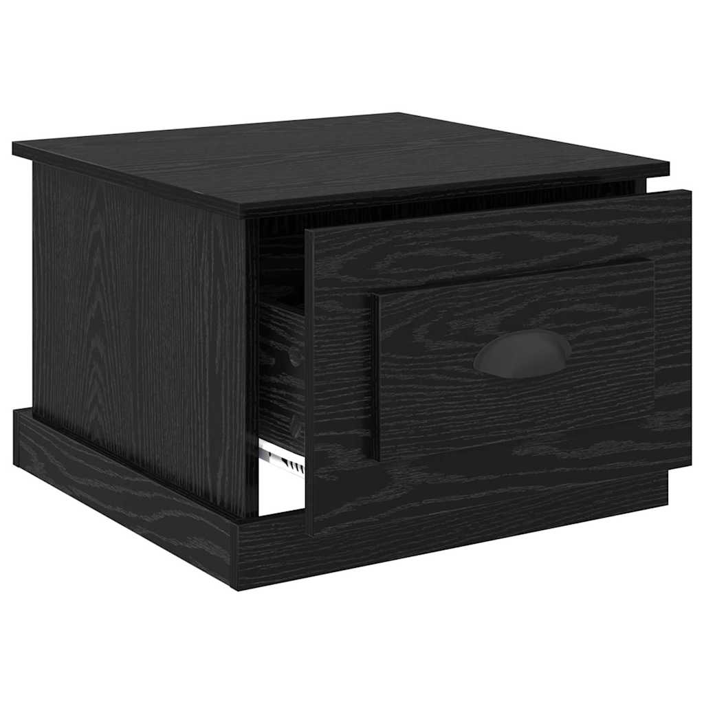 vidaXL Coffee Table Black Oak 50 x 50 x 35 cm Engineered Wood