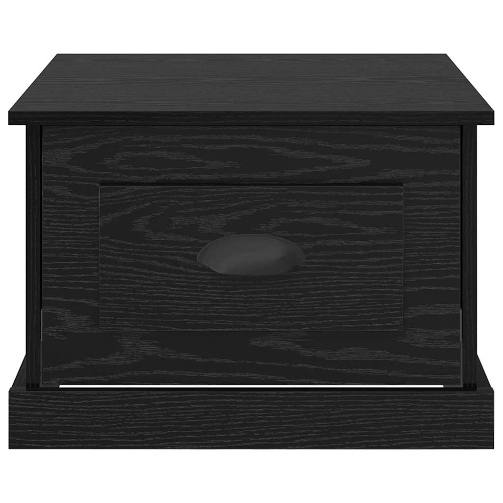 vidaXL Coffee Table Black Oak 50 x 50 x 35 cm Engineered Wood