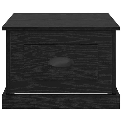 vidaXL Coffee Table Black Oak 50 x 50 x 35 cm Engineered Wood