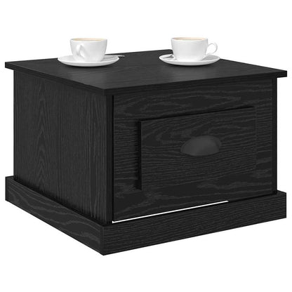 vidaXL Coffee Table Black Oak 50 x 50 x 35 cm Engineered Wood