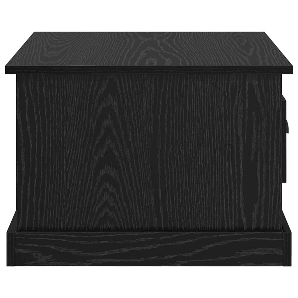 vidaXL Coffee Table Black Oak 50 x 50 x 35 cm Engineered Wood