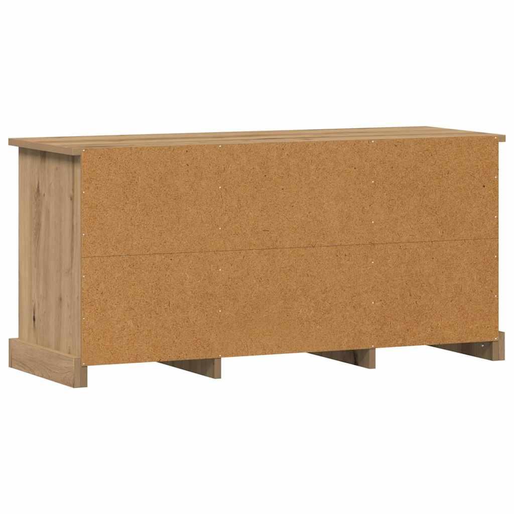 vidaXL TV Cabinet 99.5 x 35.5 x 48 cm Artisan Oak Engineered Wood