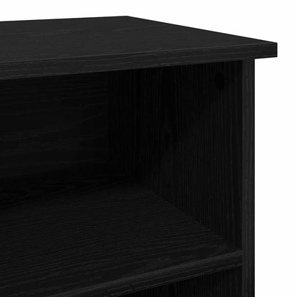 vidaXL TV Cabinet Black Oak 99.5 x 35.5 x 48 cm Engineered Wood