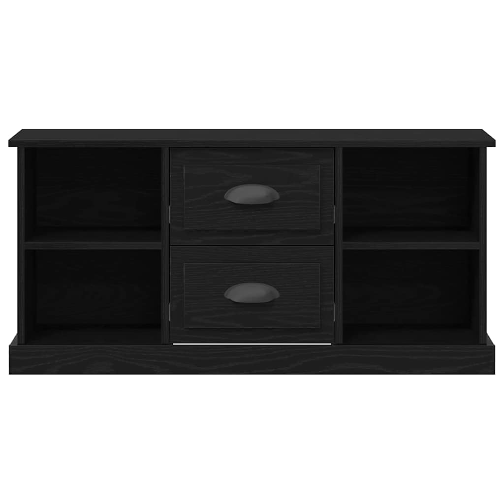 vidaXL TV Cabinet Black Oak 99.5 x 35.5 x 48 cm Engineered Wood