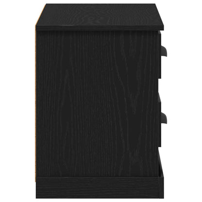 vidaXL TV Cabinet Black Oak 99.5 x 35.5 x 48 cm Engineered Wood