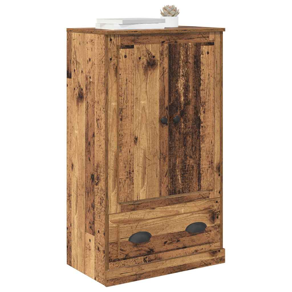 vidaXL Highboard Old Wood 60 x 35.5 x 103.5 cm Engineered Wood