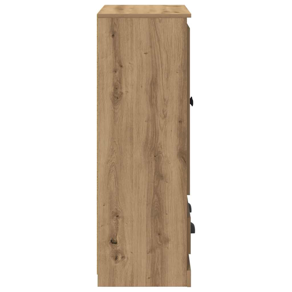 vidaXL Highboard Artisan Oak 60 x 35.5 x 103.5 cm Engineered Wood