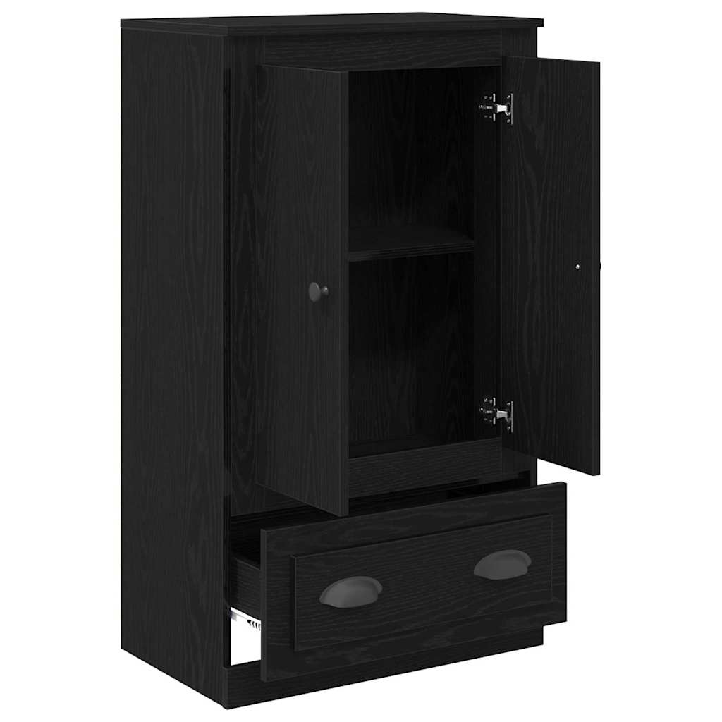 vidaXL Highboard Black Oak 60 x 35.5 x 103.5 cm Engineered Wood