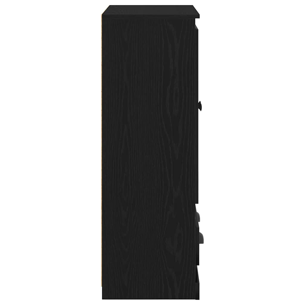 vidaXL Highboard Black Oak 60 x 35.5 x 103.5 cm Engineered Wood