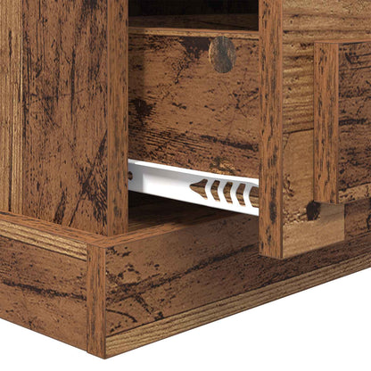 vidaXL Bedside Cabinet Old Wood 36 x 43 x 60 cm Engineered Wood
